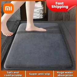 Xiaomi-alfombrilla superabsorbente para baño, alfombrilla antideslizante de terciopelo Coral para puerta, sala de estar y dormitorio