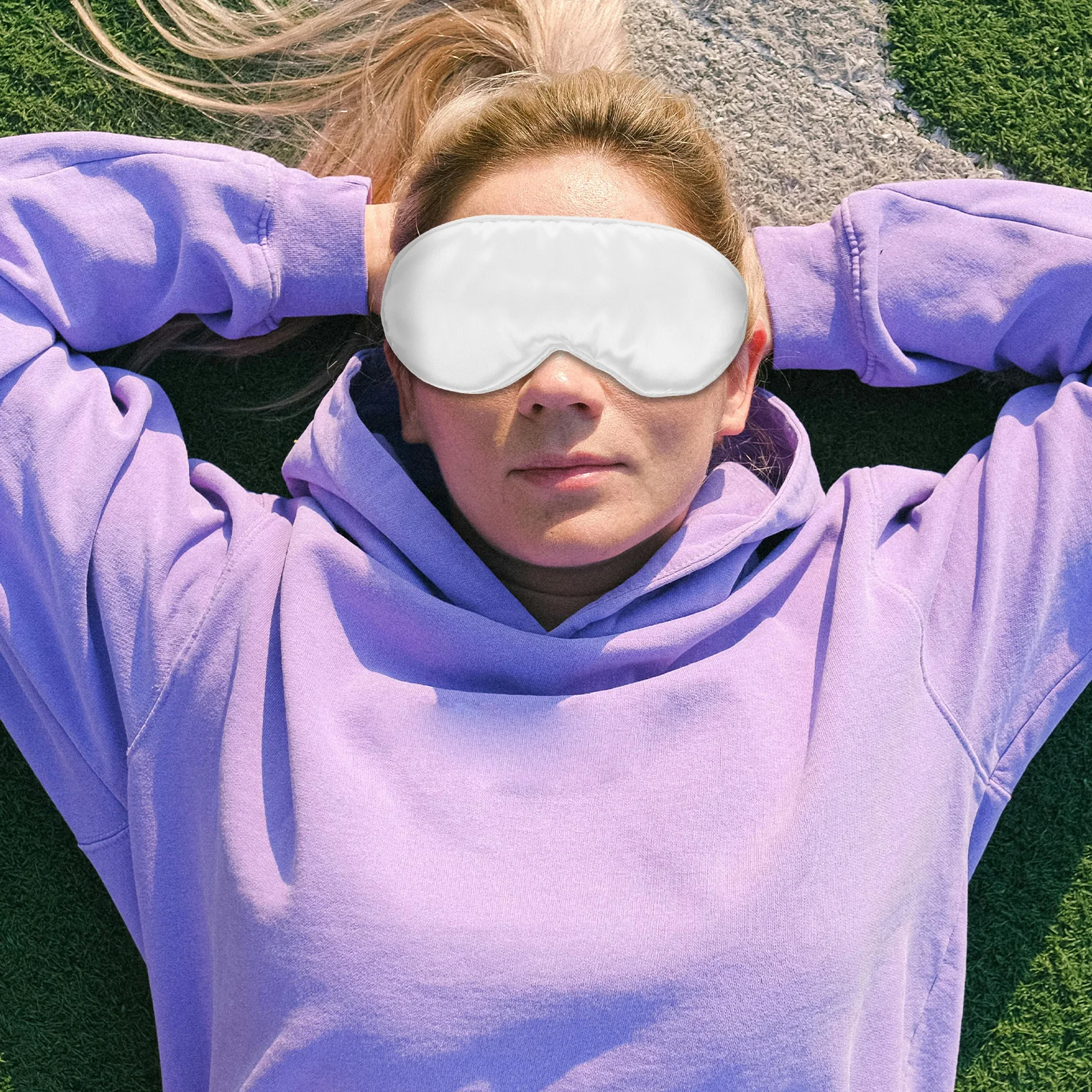 

Шелковая маска для сна для глаз, удобная дышащая, мягкая натуральная ткань, регулируемая, для домашнего использования в отеле, унисекс, белый цвет