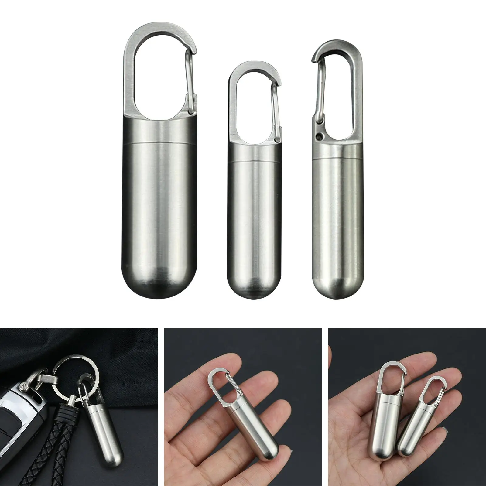 Small Pill Box Portable Mini Pill Dispenser Storage Box Keychain for Outdoor
