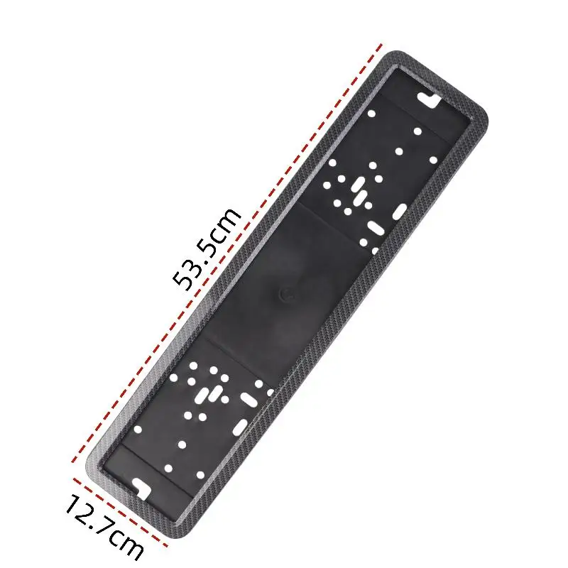 Auto License Plate Holder Black Metal Universal Frame for EU UA RU Vehicles Rustproof Easy Setup Sturdy Exterior Cover