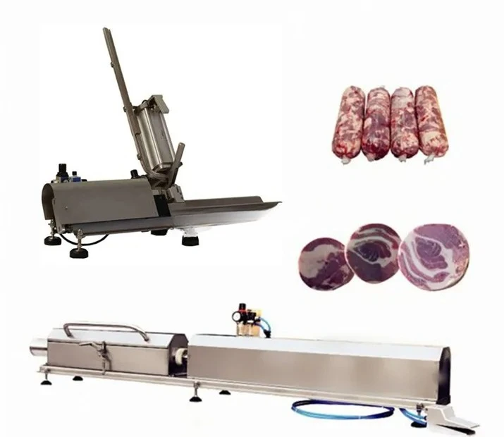 Industrial Large Ham Sausage Clipping Tying Machine Beef Steak Frozen Beef Meat Roll Pneumatic Stretching Clipper Equipment