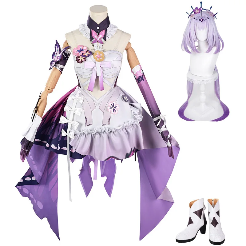 

Castorice Cosplay Honkai Star Rail Castorice Cosplay Costume Dress Uniforms Halloween Party Role Play Wig Shoes Outfit Suits
