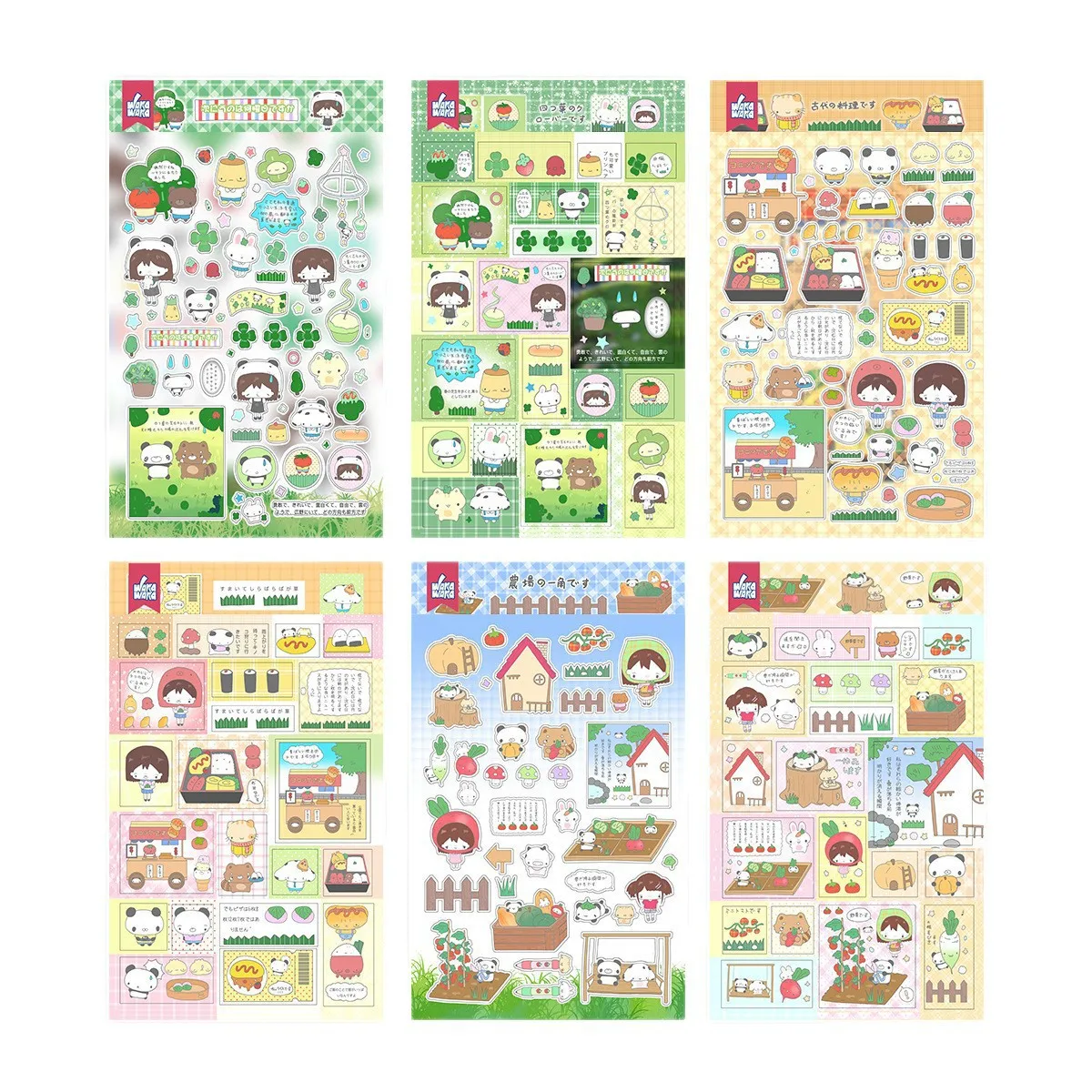 Character Sticker Graffiti Cute Cute Set Hand Account Collage Decoration DIY Four-leaf Clover Waka Waka Waka