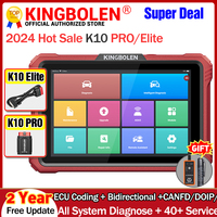 KINGBOLEN K10 PRO ELITE OBD2 Scanner ECU Coding 40+ Service CANFD FCA All System Diagnostic Tool Active Test 2 Year Free Update