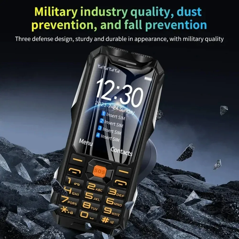 YEEMI Q9 GSM 4G Rugged Network Mobile Phone 2 SIM Cards Rugged Bar Cellphone 3.5Inch HD Display Big Battery Loud Voice Celulares