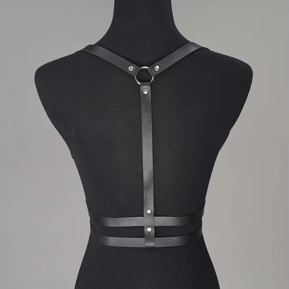 Punk Women's Waist Chain Multi-layer Y2K Style Harness Waist Belt With Chain Metal Ring Chest Waist Harness Waist Accessories