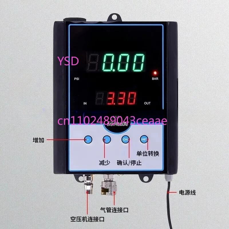 Tire Nanny Automatic Tire Inflator Wall-Mounted Digital Display Air Pump Function for Car Tire Shops
