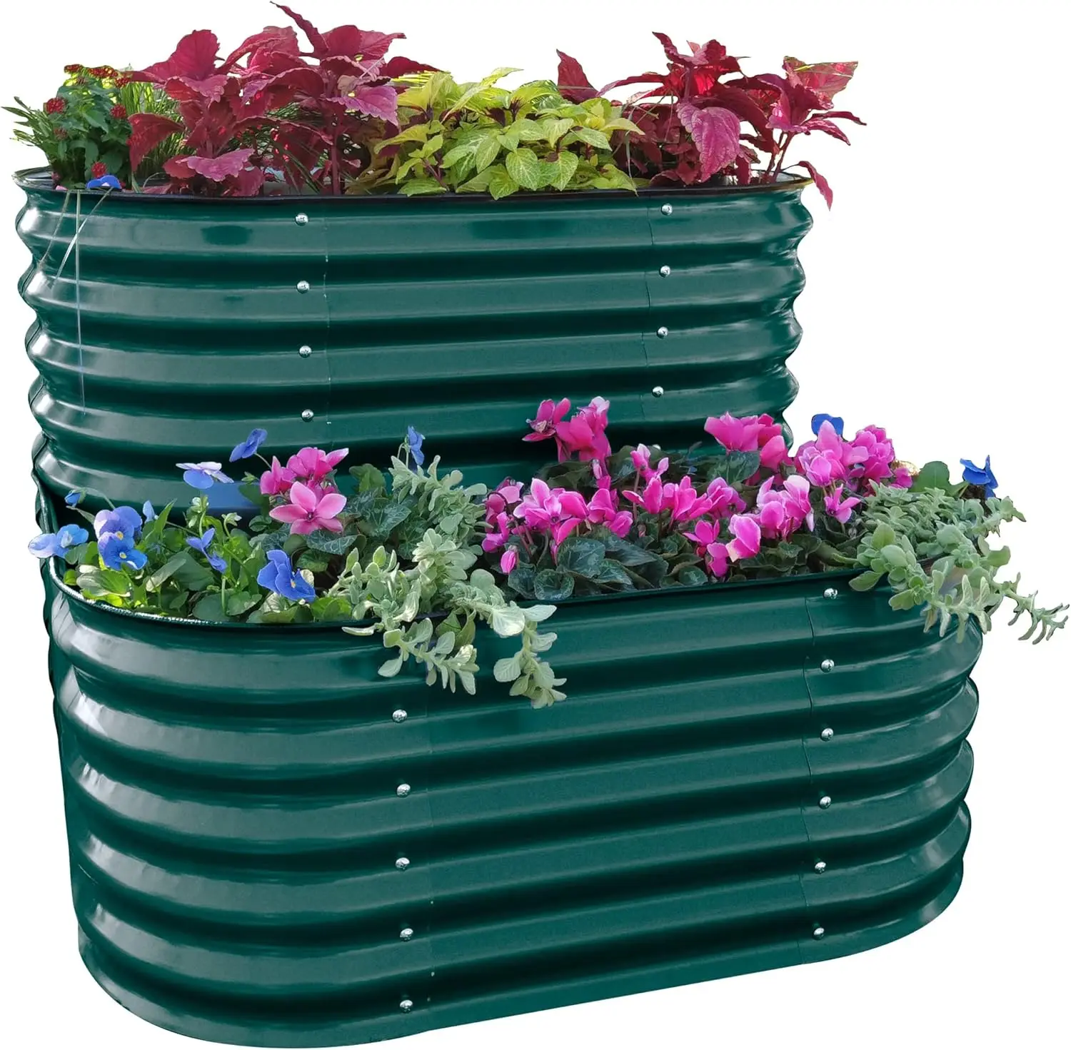 

Cascading Raised Garden Planter Box Outdoor Metal Galvanized Gardening Bed