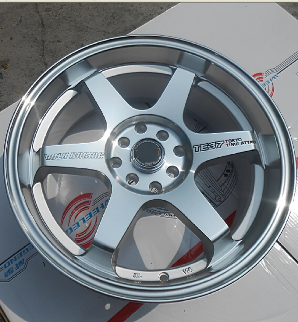 TE37 15 16 17 18 pollici 4x100 4x114.3 5x105 5x108 5x112 5x114.3 5x120 ruote da corsa cerchi leggeri accessori per auto