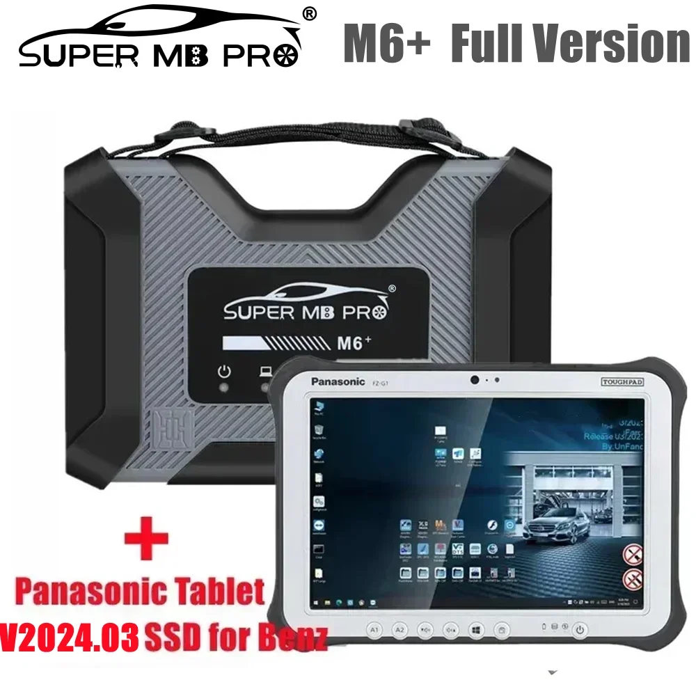 Super MB Pro M6 plus M6plus for Benz Car Truck Diagnosis Tool Full with V2024.9 SSD Panasonic FZ-G1 I5 3rd Generation Tablet 8G