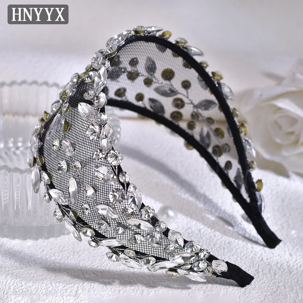 HNYYX Wedding Handmade Rhinestone Headband for Bridal Fashion Bride Headpieces Bridesmaid Dress Hair Accessories A262