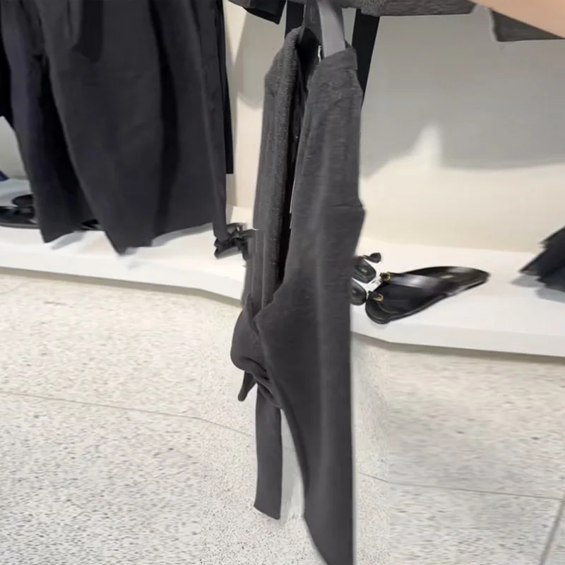 سترة نسائية عادية برقبة على شكل v مع حزام أنيقة فضفاضة الصلبة كم طويل الدانتيل يصل معاطف أسلوب بسيط 2025 الخريف الإناث ملابس خارجية