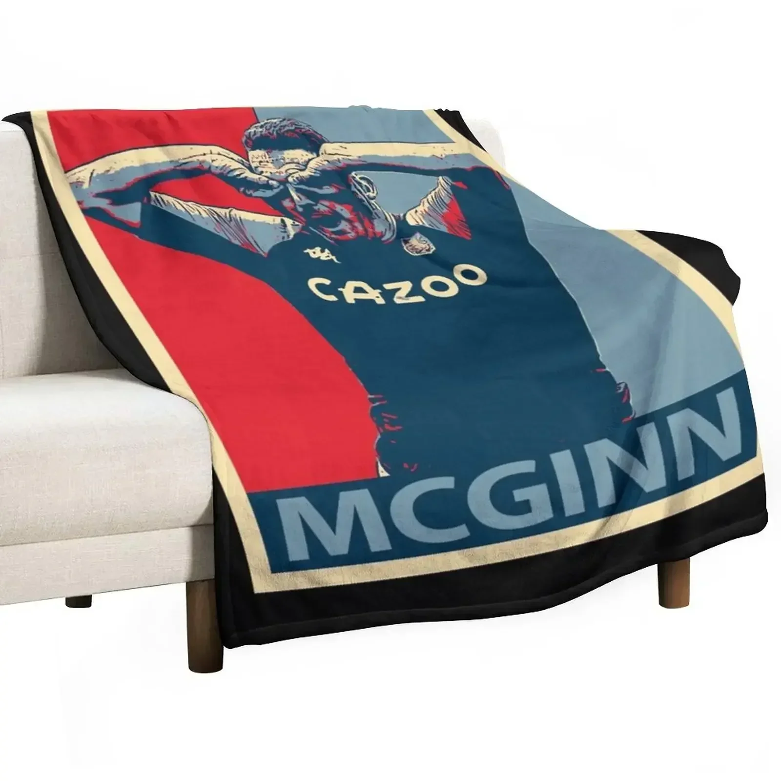 

John McGinn Classic T-Shirt.png Throw Blanket Flannel blankets and throws Hairys Blankets