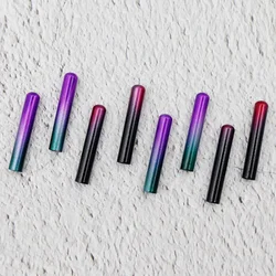 Nice 4pcs/lot 3.8x22mm Purple Green Seamless Painted Metal Tips Replacement Repair Bullet Head Shoelace Aglets DIY Sneaker Kits