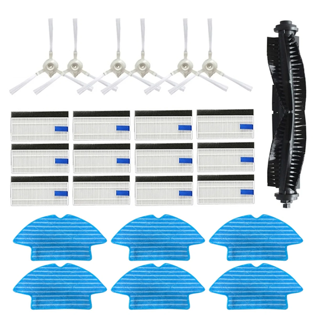 Pièces de rechange pour aspirateur robot Tefal Rowenta X-PlagroSerie 75 RG7687/RR7687WH, brosse latérale, filtre Hepa