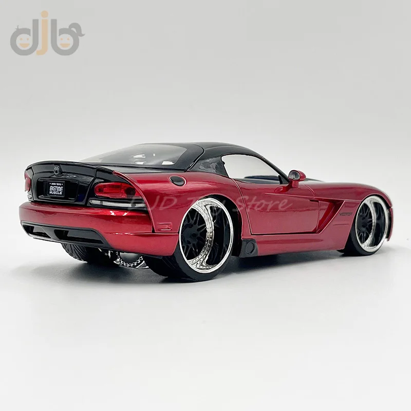 1:24 Diecast Car Model Toy 2008 Dodge Viper SRT 10 Miniature Vehicle Replica For Collection