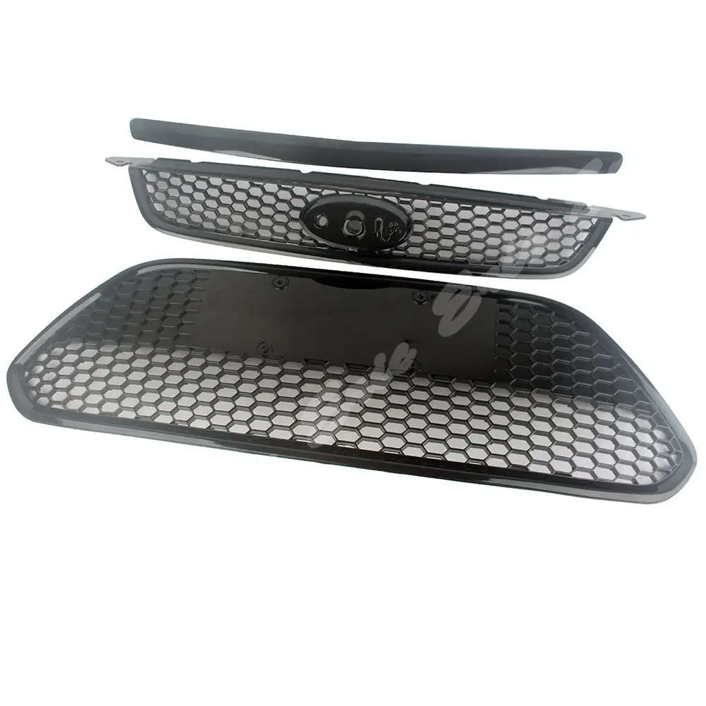 Car Upper Lower Grilles Bumper Honeycomb Front Cover Trim For Ford Focus  2009 2010 2011 2012 2013 2014 2015 Hatchback Sedan