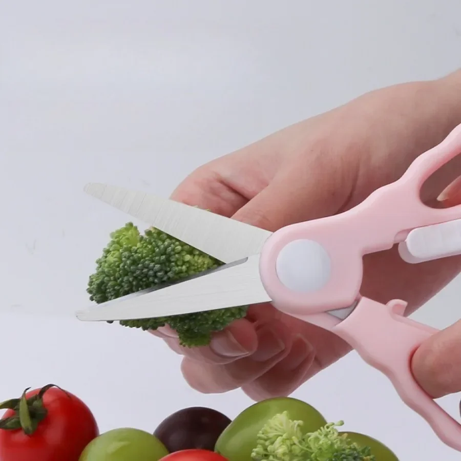 Auxiliary food scissors, food scissors, meat scissors, vegetable scissors, household stainless steel multifunctional scissors
