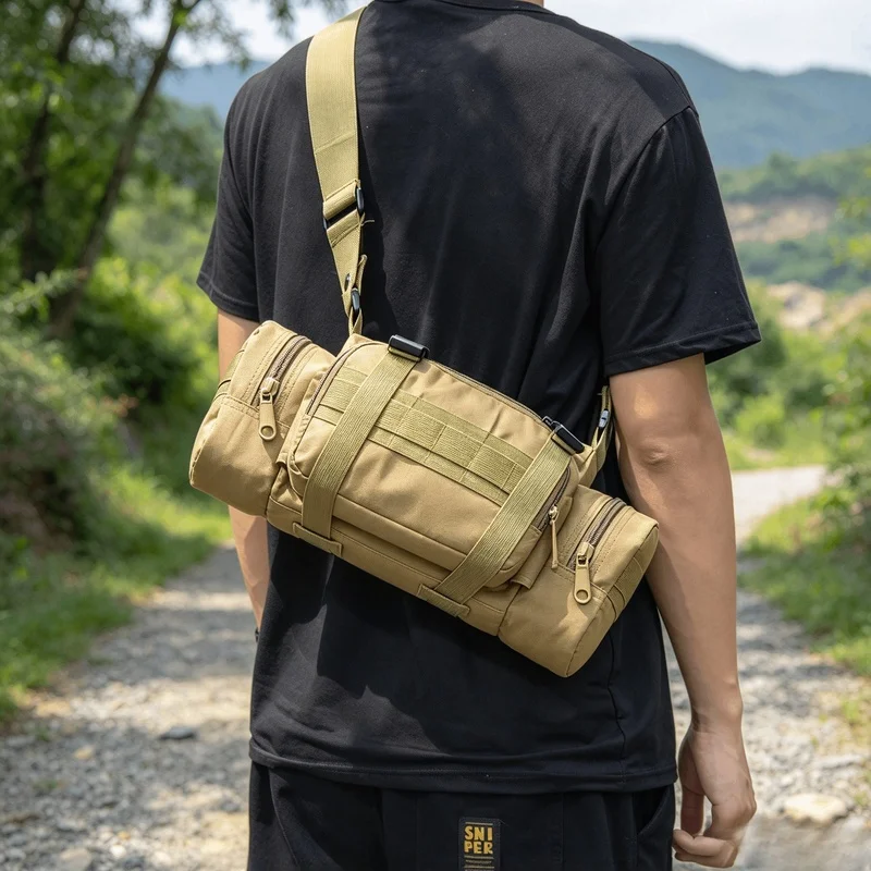 Multi-Pocket Camo Waist Fanny Pack Lightweight Portable Sport Bag for Hiking Climbing Running Outdoor Activity
