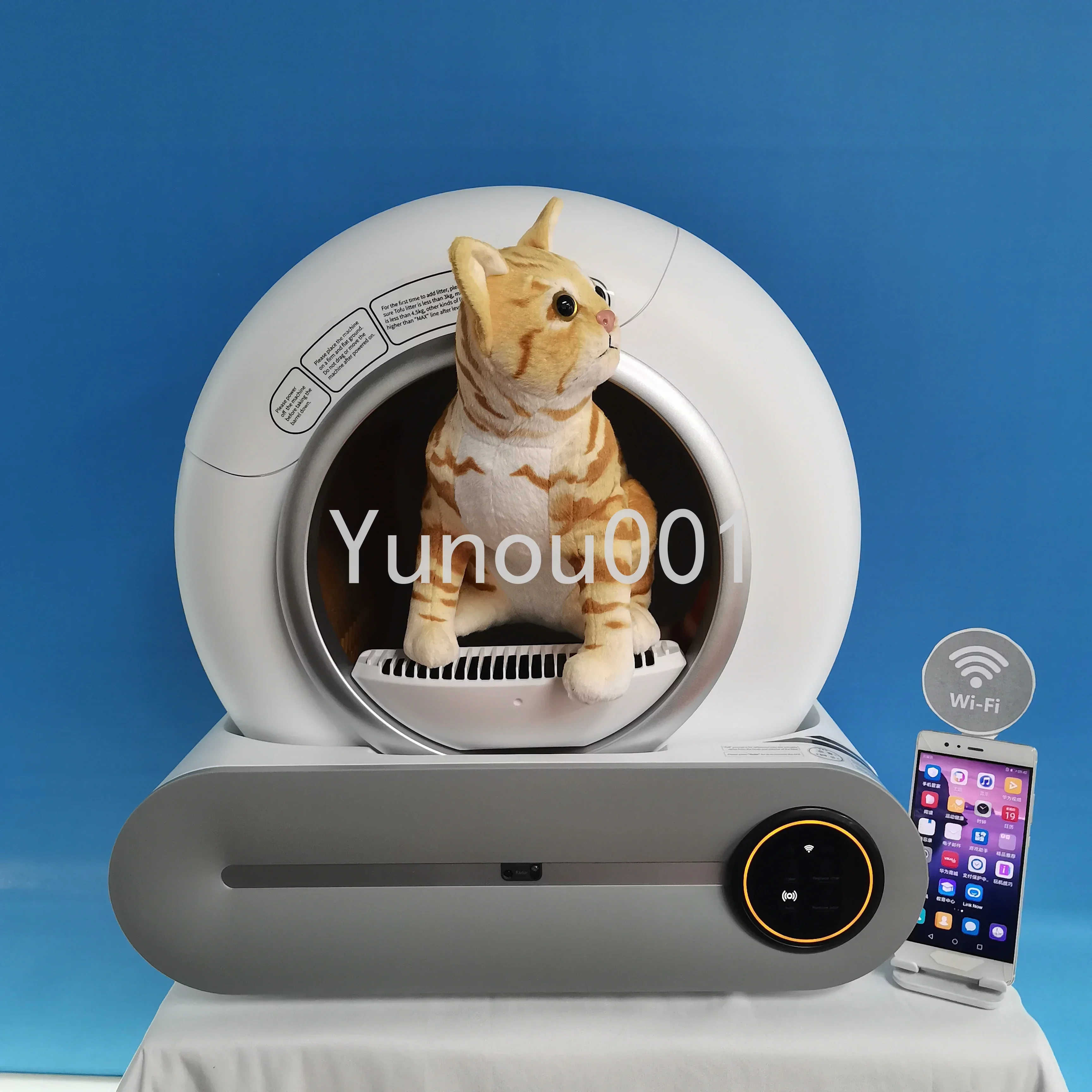 Automatic Cat Toilet Wifi Connection Smart Control Self Cleaning Cat   Box Luxury Large Enclosed Intelligent Furniture