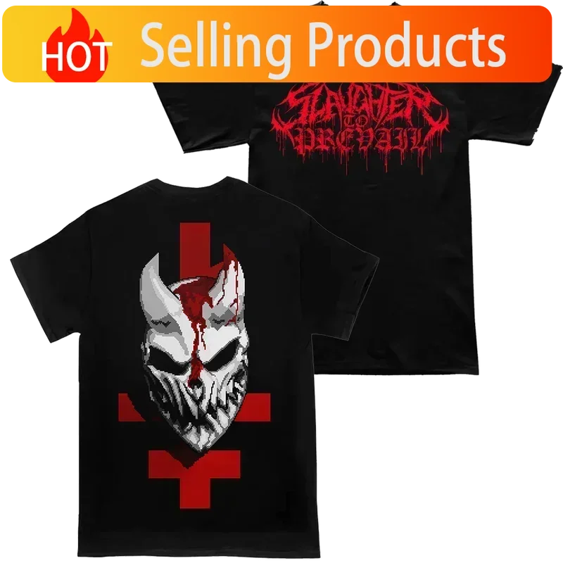 Russia Rock Heavy Mental coton T shirt SLAUGHTER TO PREVAIL Mens Graphic Harajuku Fashion
