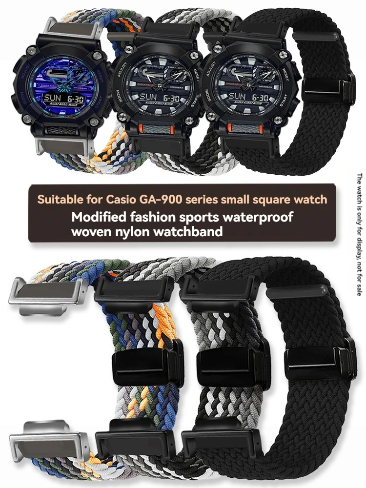 16 مللي متر حزام النايلون ل كاسيو g-صدمة GA-900 ga110/100/120/GA-700 سلسلة مقاوم للماء موضة النسيج سوار الفرقة ساعة اكسسوارات