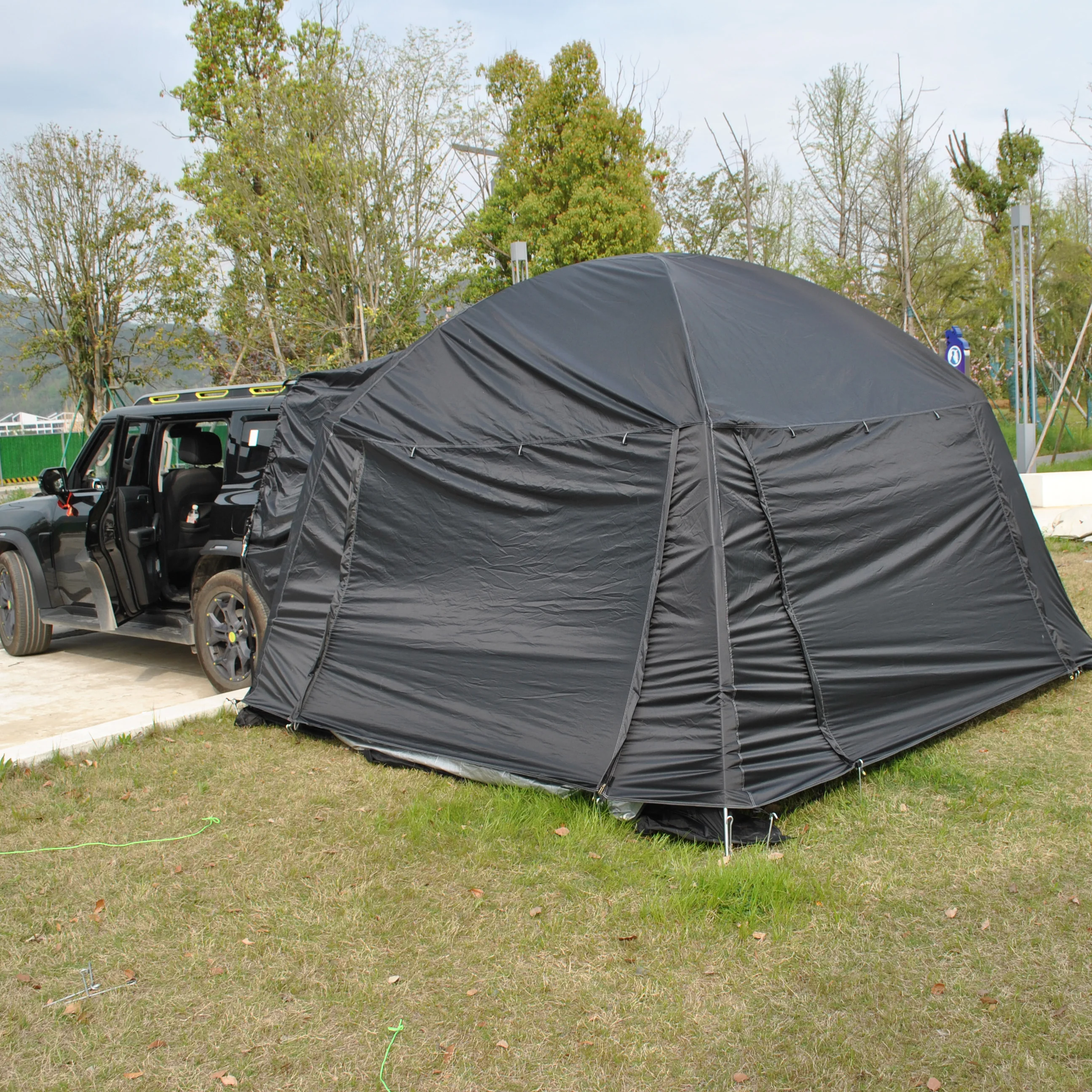 Tienda de campaña Trinity Tiple Layer Rainfly SUV, tienda de campaña para coche, tienda de campaña para 4 personas para SUV, tienda de campaña para estufa trasera de coche con 3 velas