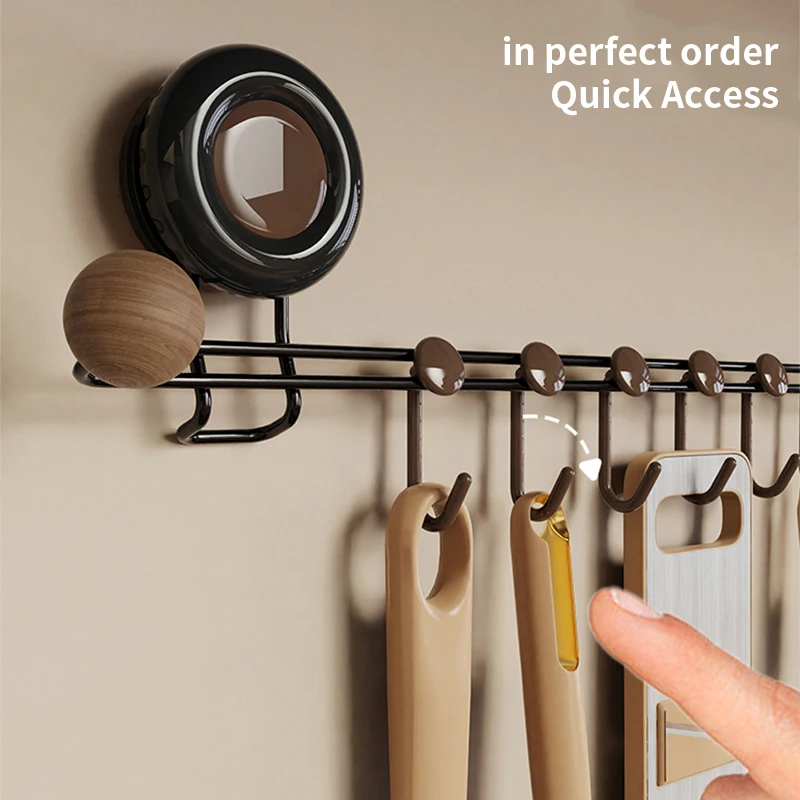 خطاف تخزين المدخل وغرفة النوم - نوع كوب شفط خالٍ من اللكمات، حامل قوي، شماعة ملابس فوق الباب