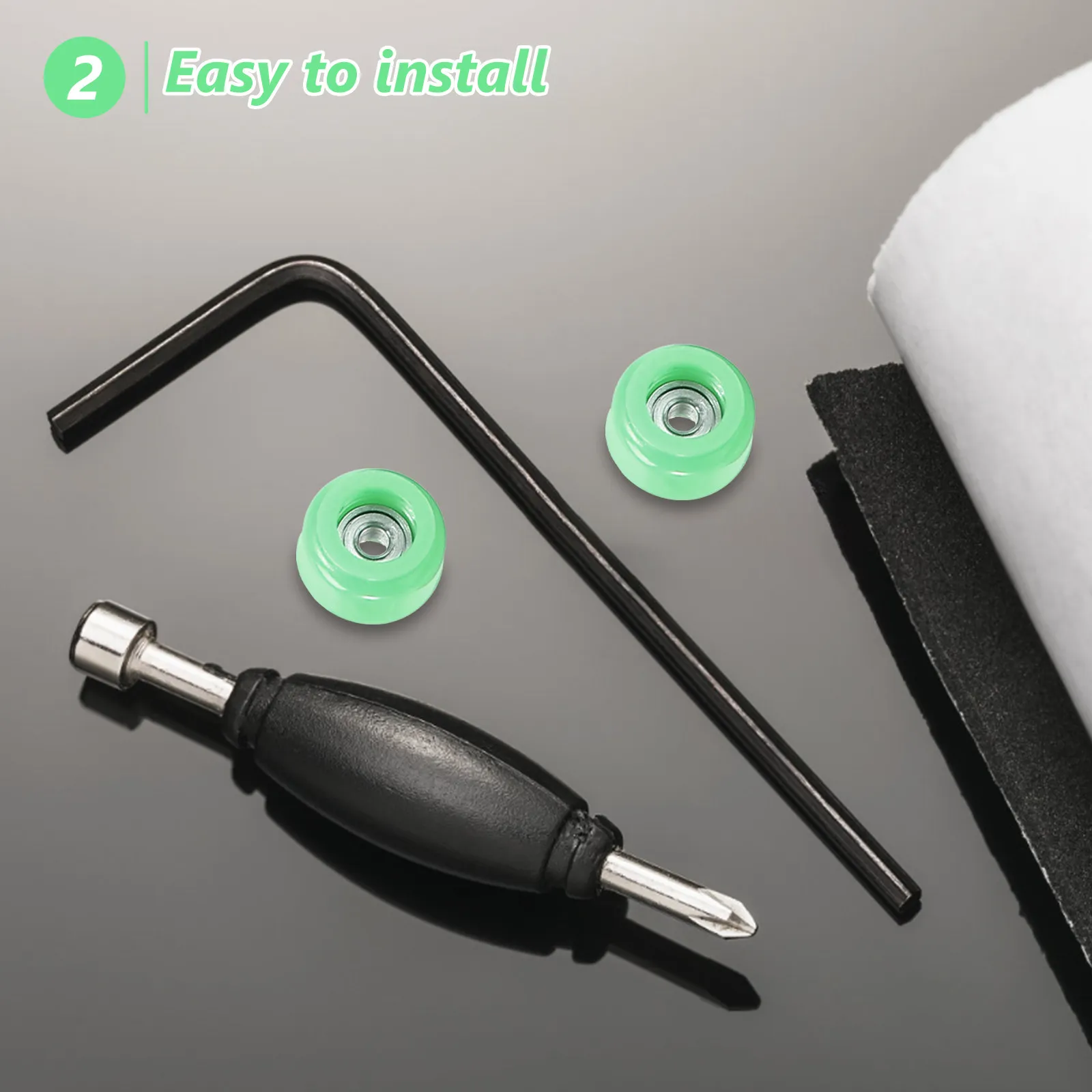 

4Pcs Fingerboard Trucks Simulation Skate Roller for Finger Coordination Stress Relief Educational Desktop Plaything for Kids