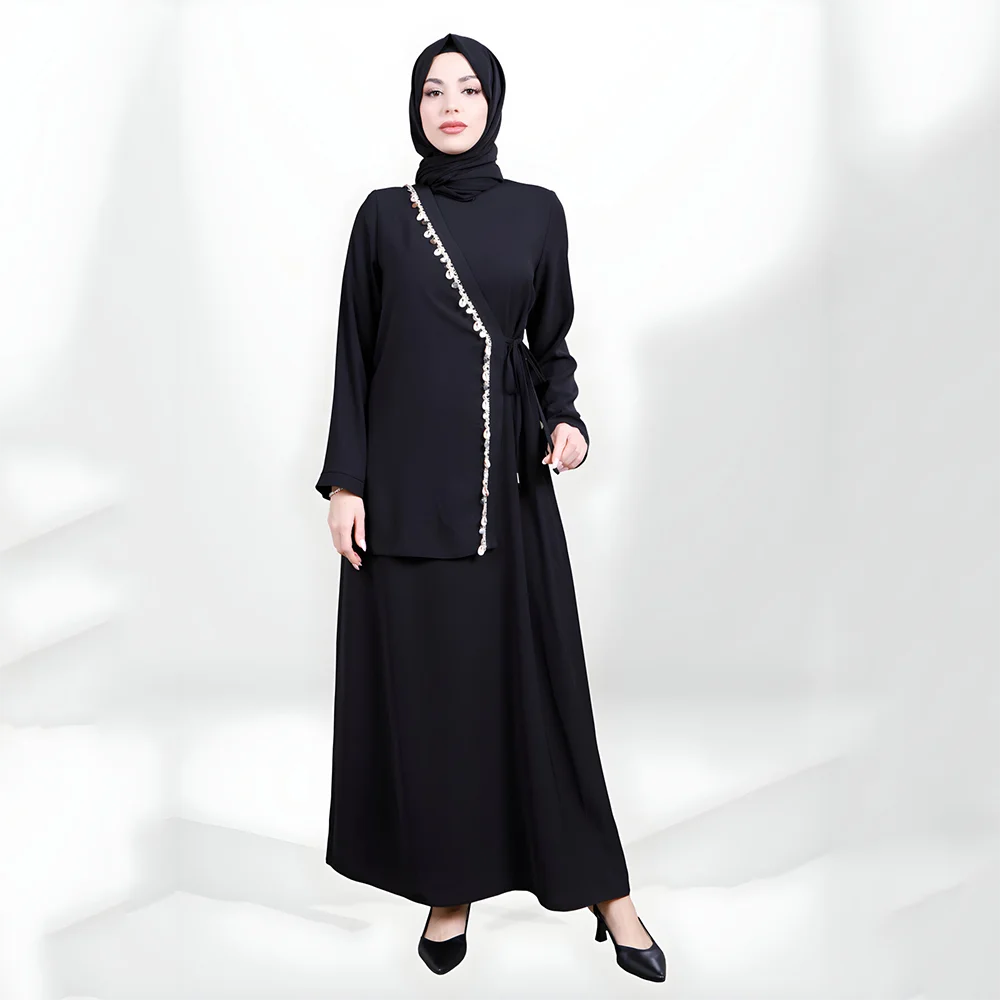 

Customized Long Evening Dresses Elegant Formal Occasion Prom Gowns Bead Crystal Long Sleeves 2025 Ankle Length Prom Dresses