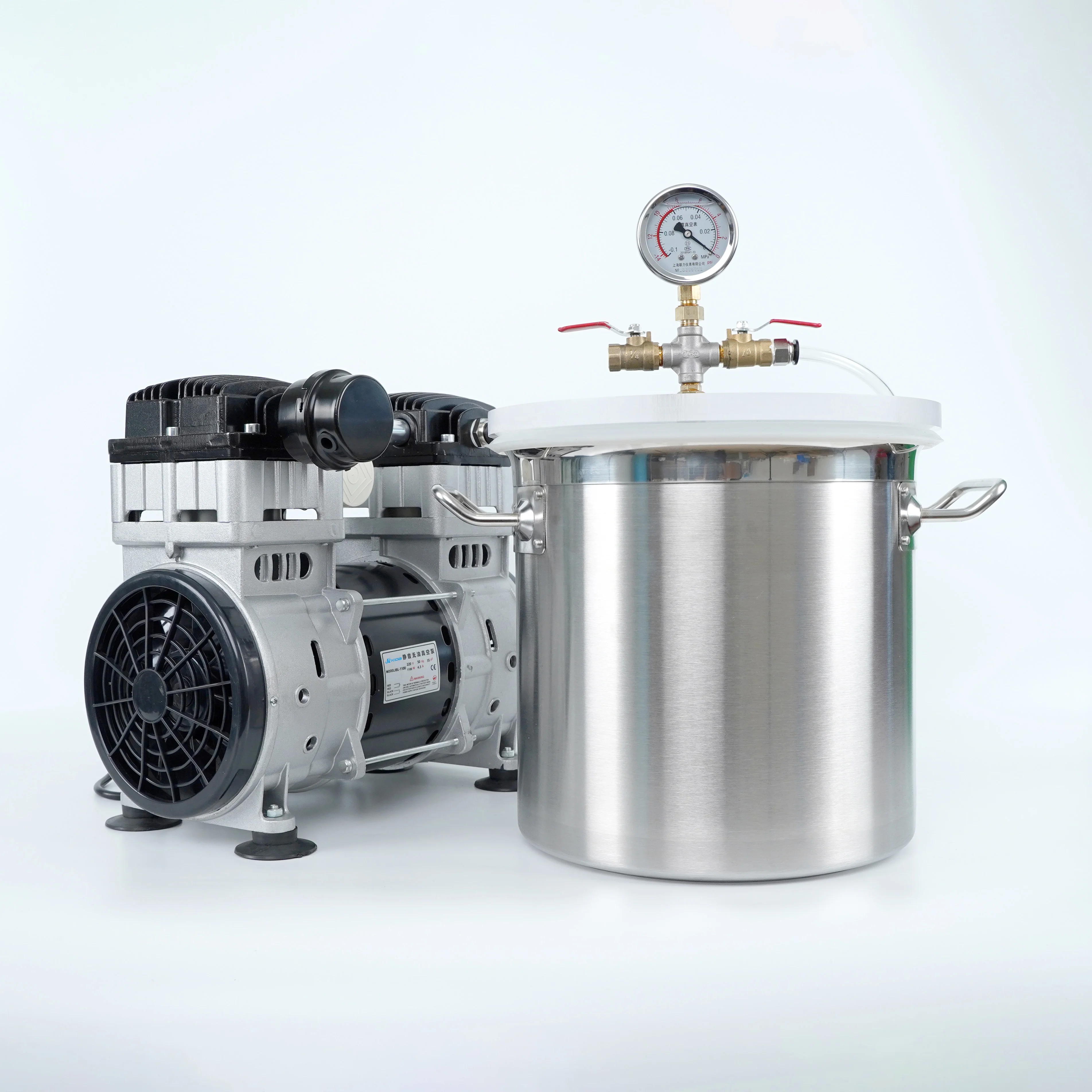 Kaida epoxy resin defoaming solution with vacuum pump and stainless steel vacuum chamber