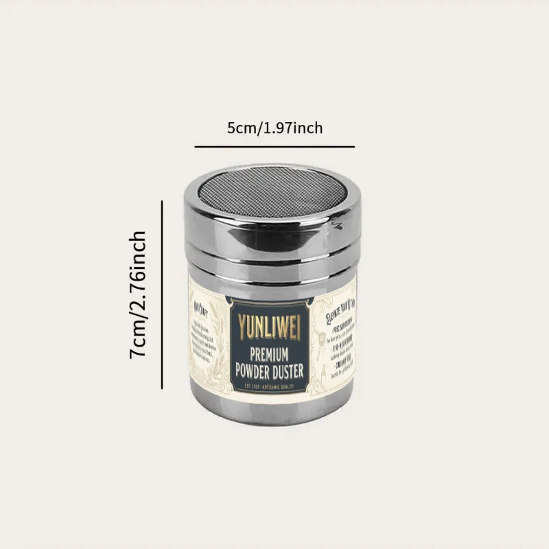 Stainless Steel Chocolate Shaker Cocoa Powder Flour Sifter Fine Mesh Icing Sugar Cinnamon Dredge Tank Kitchen Baking Tools