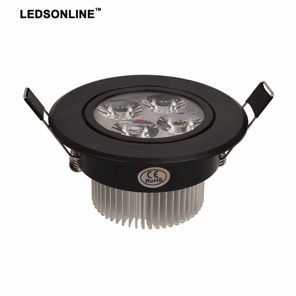 3W 4W 5W Led Downlight Dimmable 110V 220V Black Shell Round Ceiling Recessed Spot led Light lamp IP40 Indoor Lighting