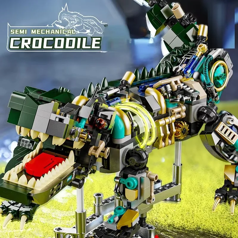 

996pcs Mechanical Crocodile Building Blocks NO.13056 Educational Toys DIY Assembly Brain Teaser Puzzle Model Kit for Kids