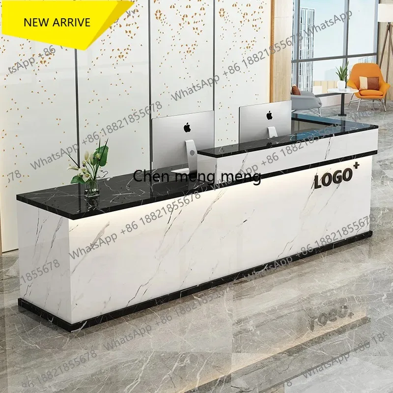 

G153 Hairdressing Reception Desk Small Cashier Market Counter Table Reception Desk Beauty Salon Luxury Muebles Commercial Furnit