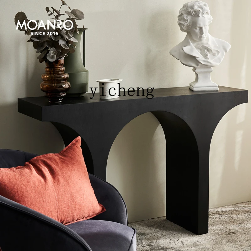 YFY   simple modern solid wood entrance e table  entrance  cabinet against the wall entrance light luxury
