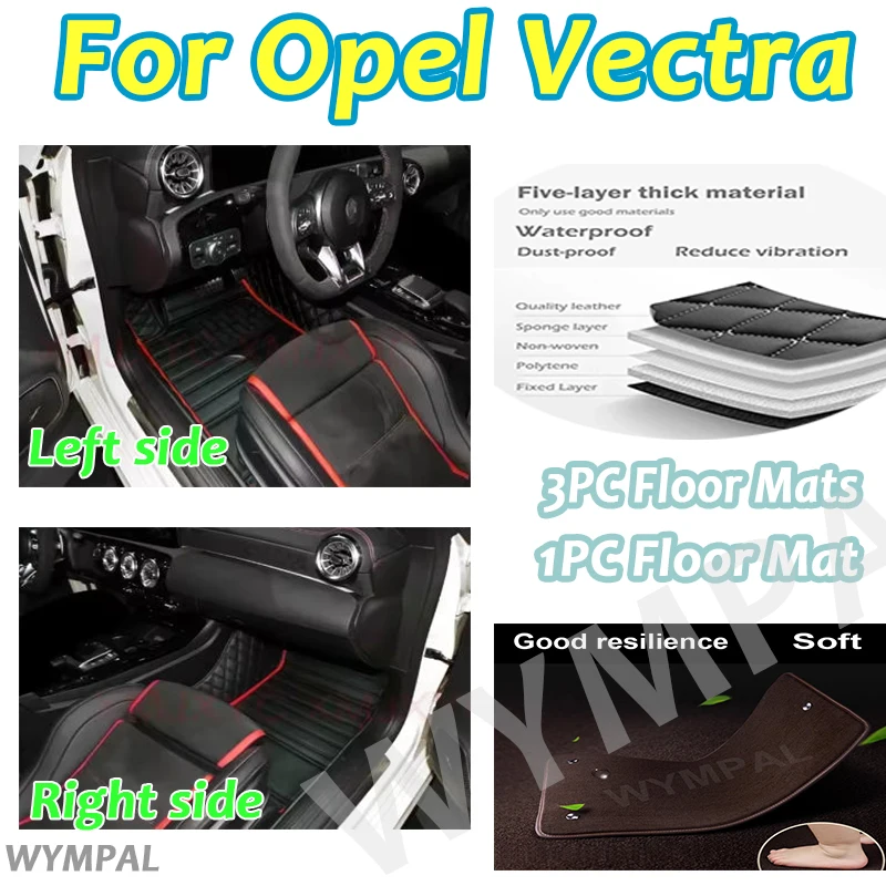 

Luxury Car Floor Mats For Opel Vectra 2006 Custom Auto Foot Pads Carpet Cover Interior Accessories Automobile full set mats