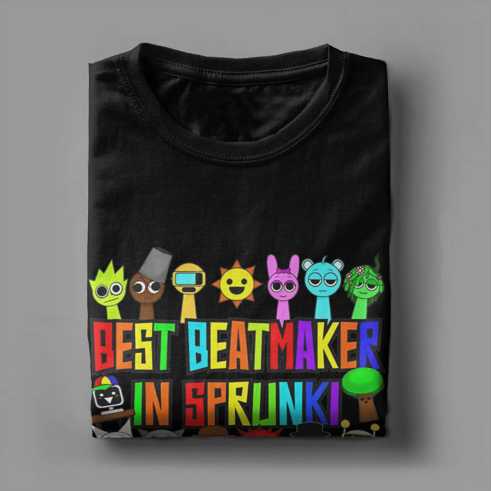 Men Women Best Beatmaker in Sprunki Graphic Printing Sprunki T Shirt Tee 100% Cotton Game T-shirts Clothing