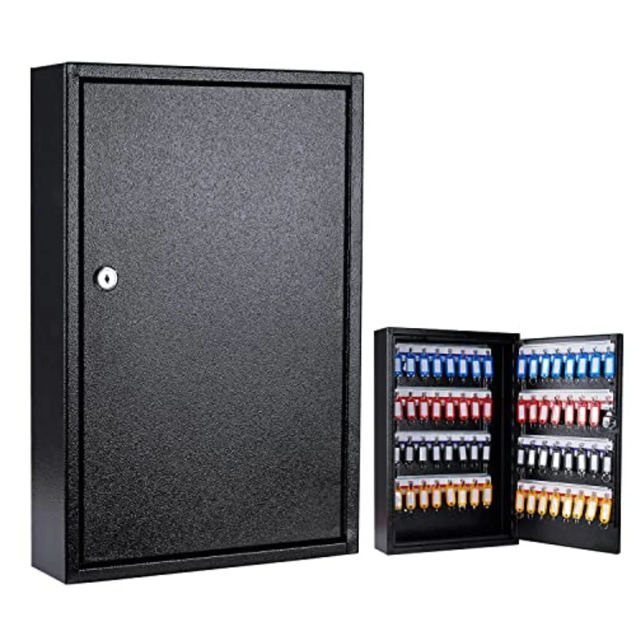 

Box Wall Mount Position Metal Locking Cabinet Organizer with Tags Safe Security Storage Lockbox Holder for Valets Hotels Car an