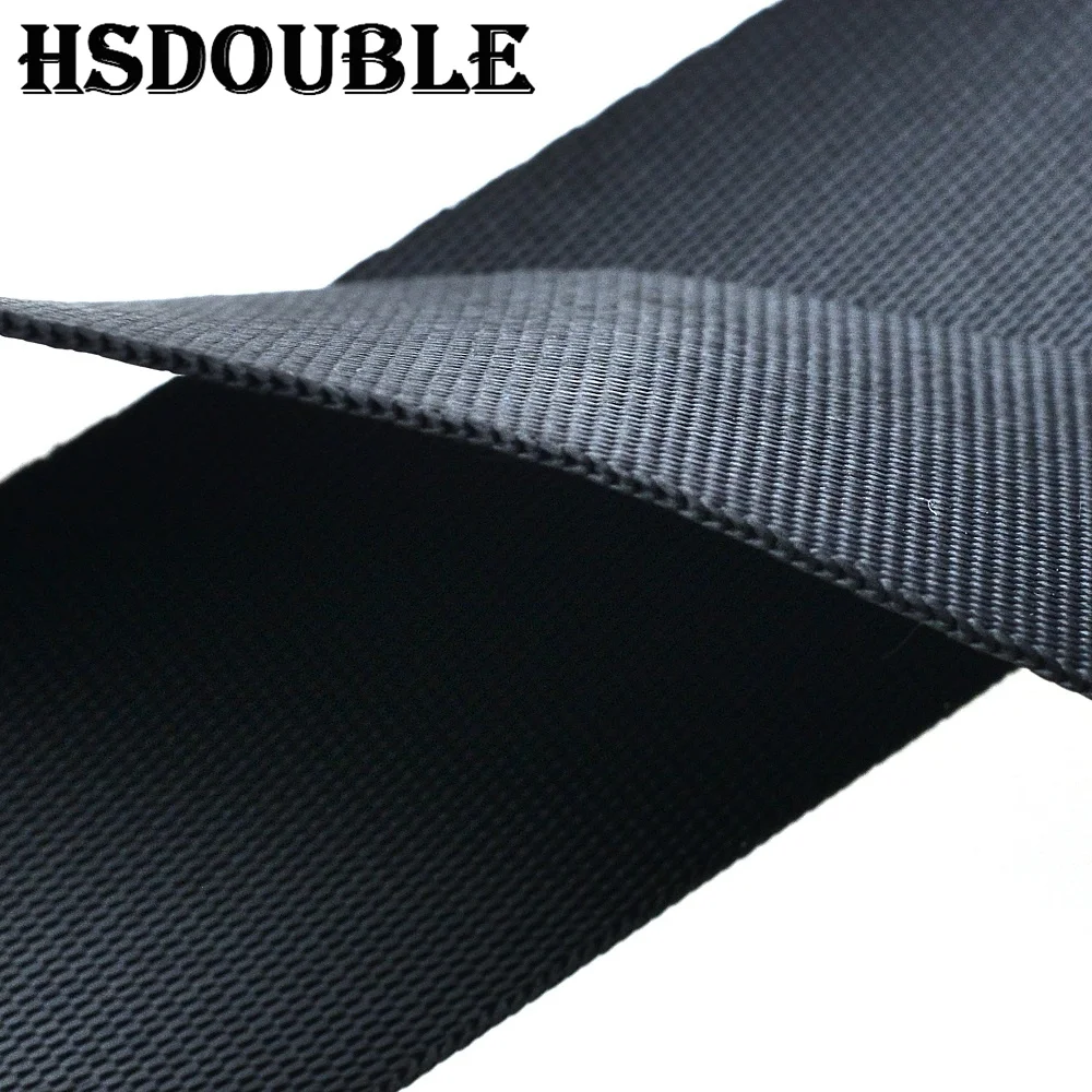 1 Yard Polyester Fibre Webbing Ribbon Band Strap Tape Dog Collar Harness Outdoor Backpack Bag Parts Black