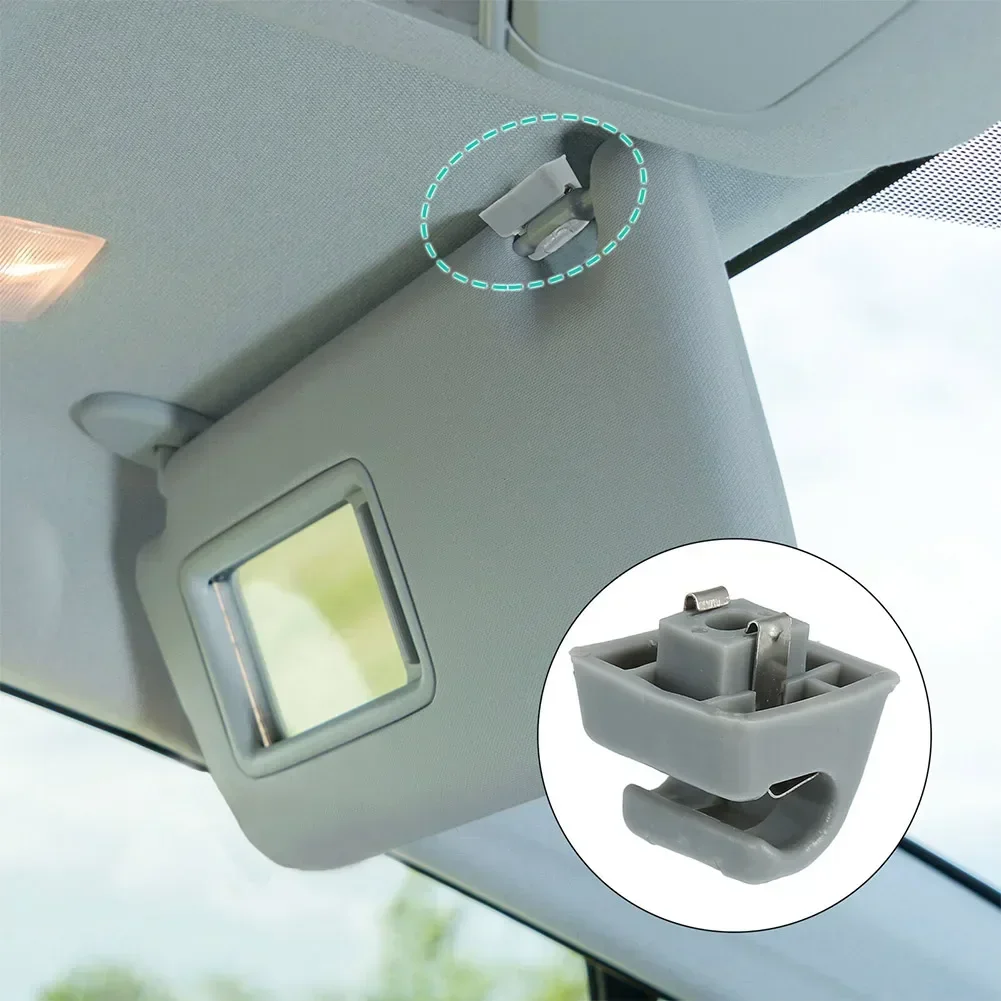 

2pcs Gray Car Sun Visor Hook Clip Bracket 26-810-00-12-8412 For Mercedes-Benz 300TE 190D 190E 300D Sun Visor Clip