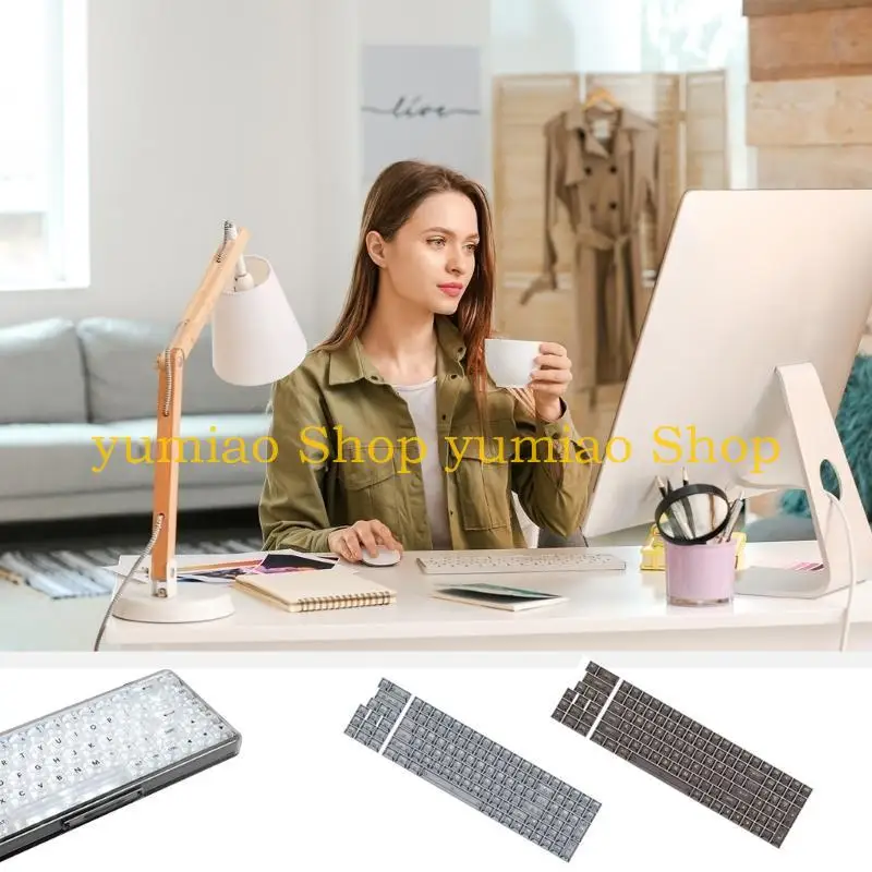 587B Customizable 115 Keys Clear Keycaps for MX Switcher Mechanical Keyboards Convenient to Replace and Use