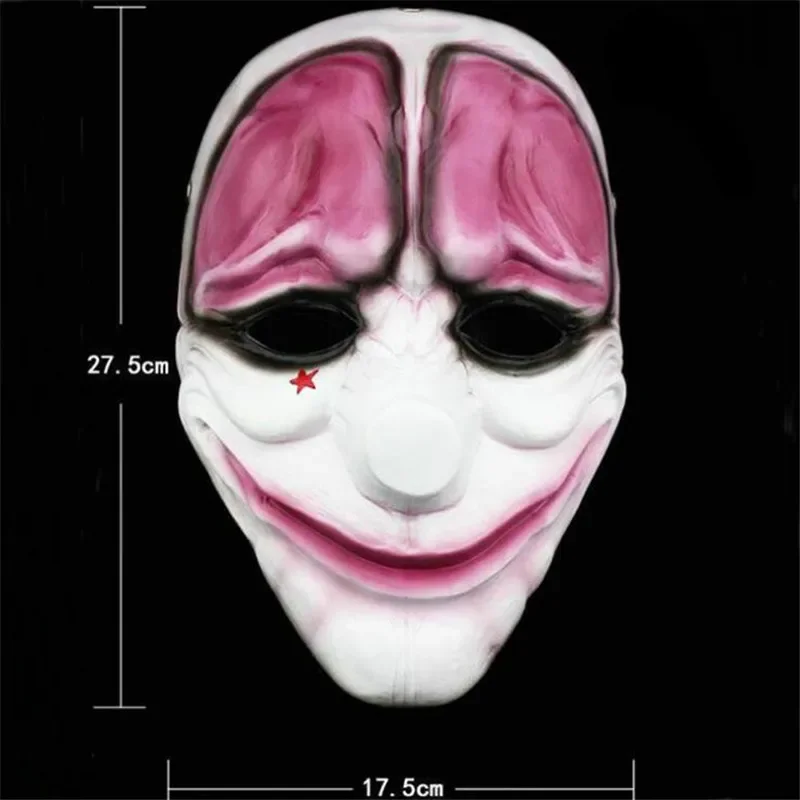 Payday 2 Mask Resin The Heist Dallas/Wolf/Chains/Hoxton cosplay halloween horror clown masquerade cosplay Carnaval Costume men