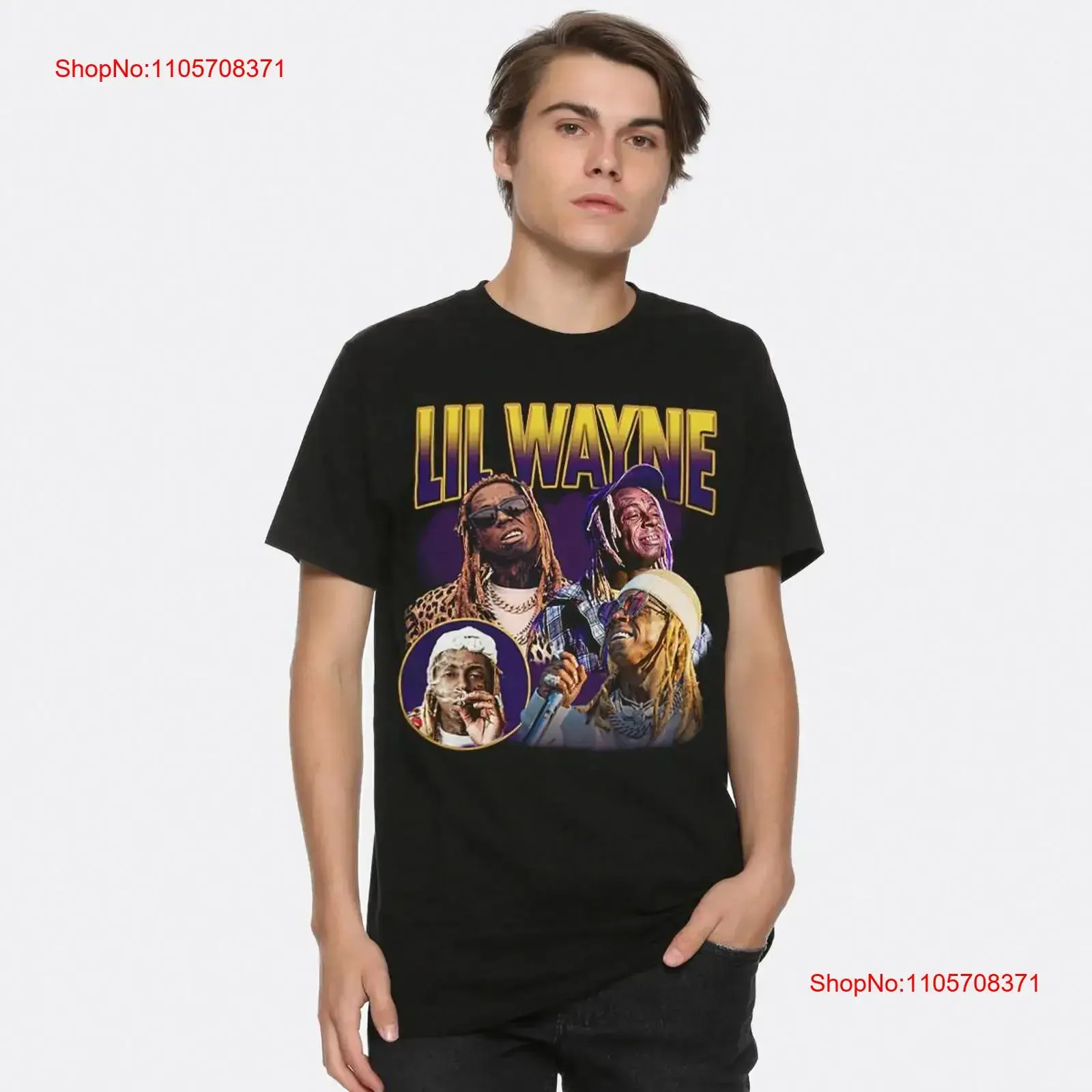 Lil Wayne Collage T Shirt Cotton Men's and Women's Sizes LLW 45123 vintage Washed streetwear Stylish fashion Breathable Soft