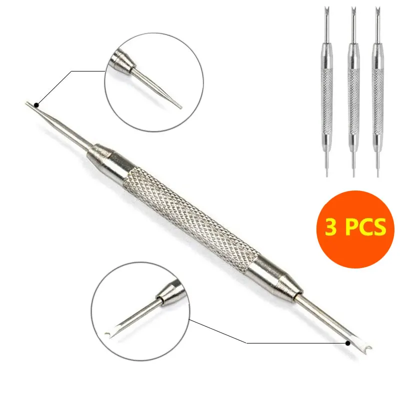 

3pcs Metal Watch Band Repair Tool Stainless Steel Bracelet Watchband Opener Strap Replace Spring Bar Connecting Pin Remover Tool