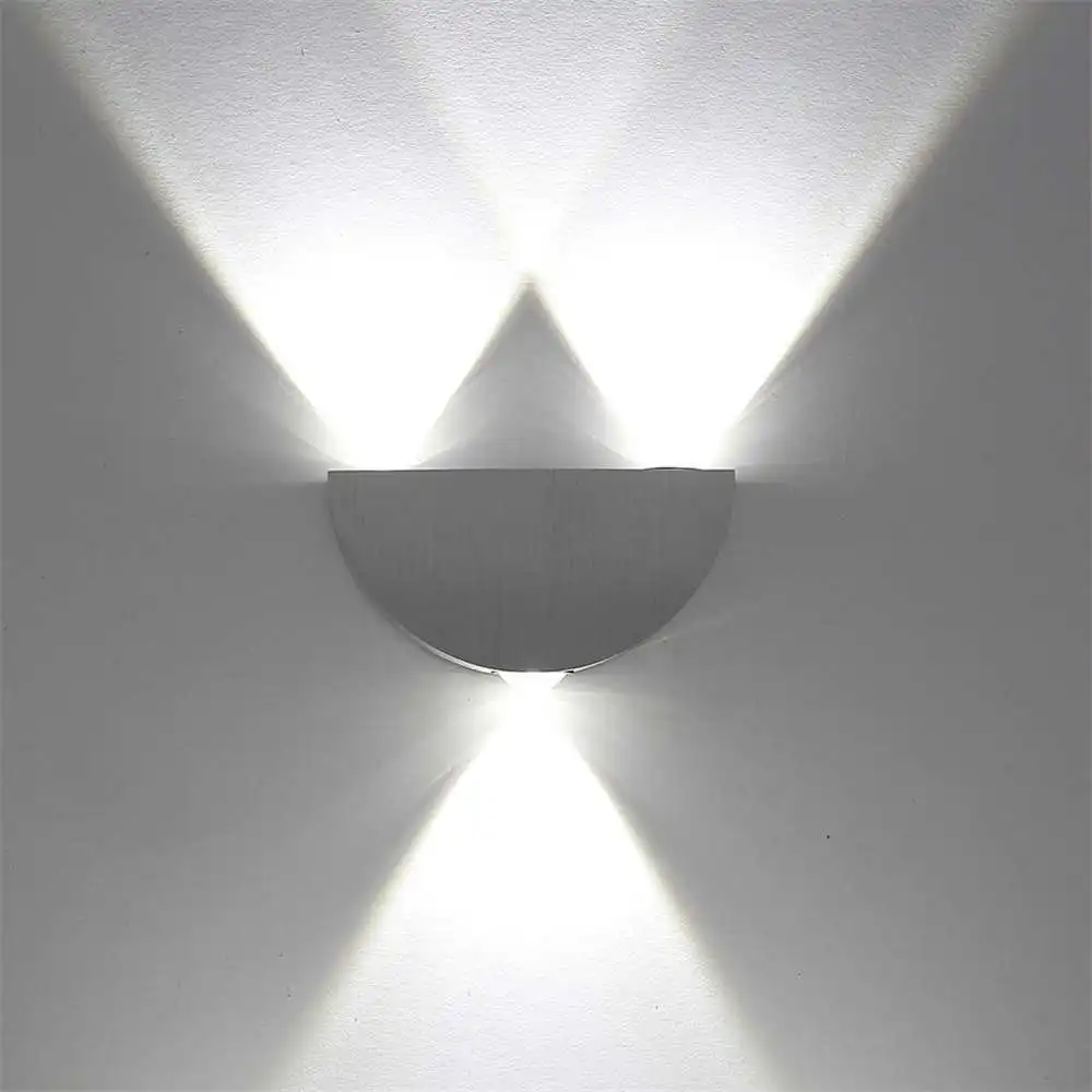 Imagem -04 - Metal Led Luz de Parede Montada na Parede Moderna Decorar Lâmpadas para Sala Estar Casa Quarto Corredor Semicírculo Triângulo Lustres Lâmpadas