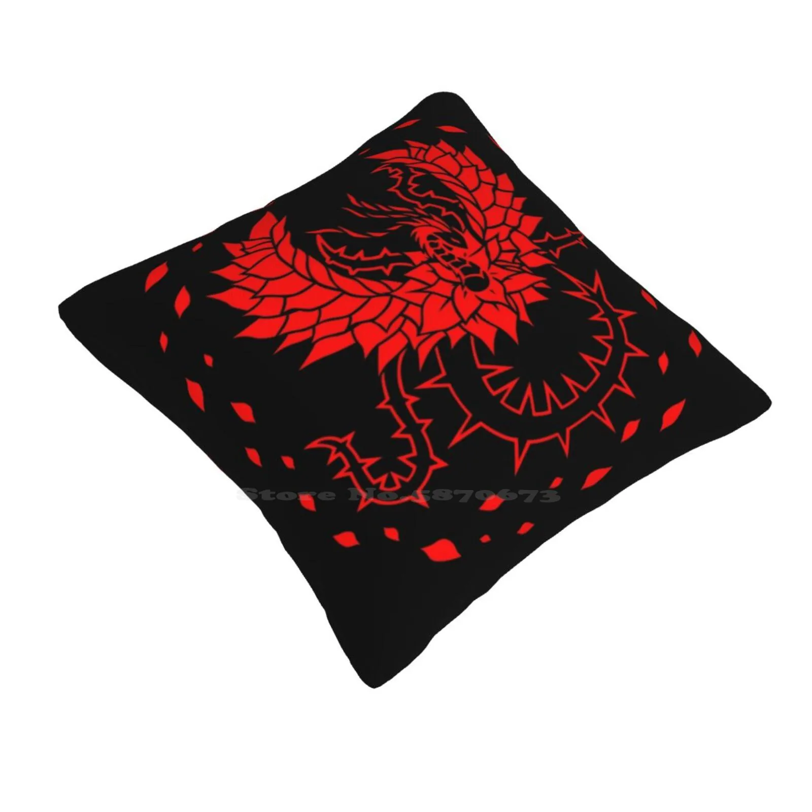 Black Rose Dragon Pillows Case Bedroom Home Decoration Yugioh 5Ds Yusei Black Rose Dragon Flower Signer Dragon Floral Pettals