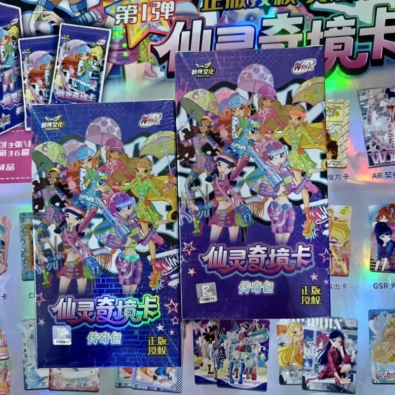 

Подлинная карта Winx Club Magic Bag Fairy Bag Fairy World Cards Bloom Stella Flora Anime Card Toys Пользовательские подарки на день рождения