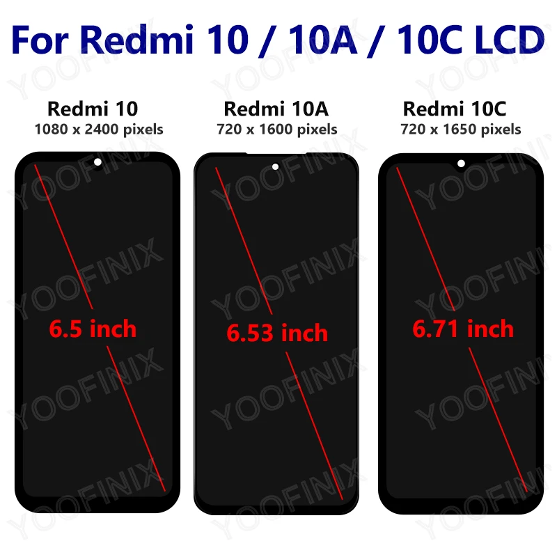 CHOICE IPS For Xiaomi Redmi 10 LCD Touch Screen For Redmi 10A Display For Redmi 10C LCD Digitizer Assembly Replace Parts