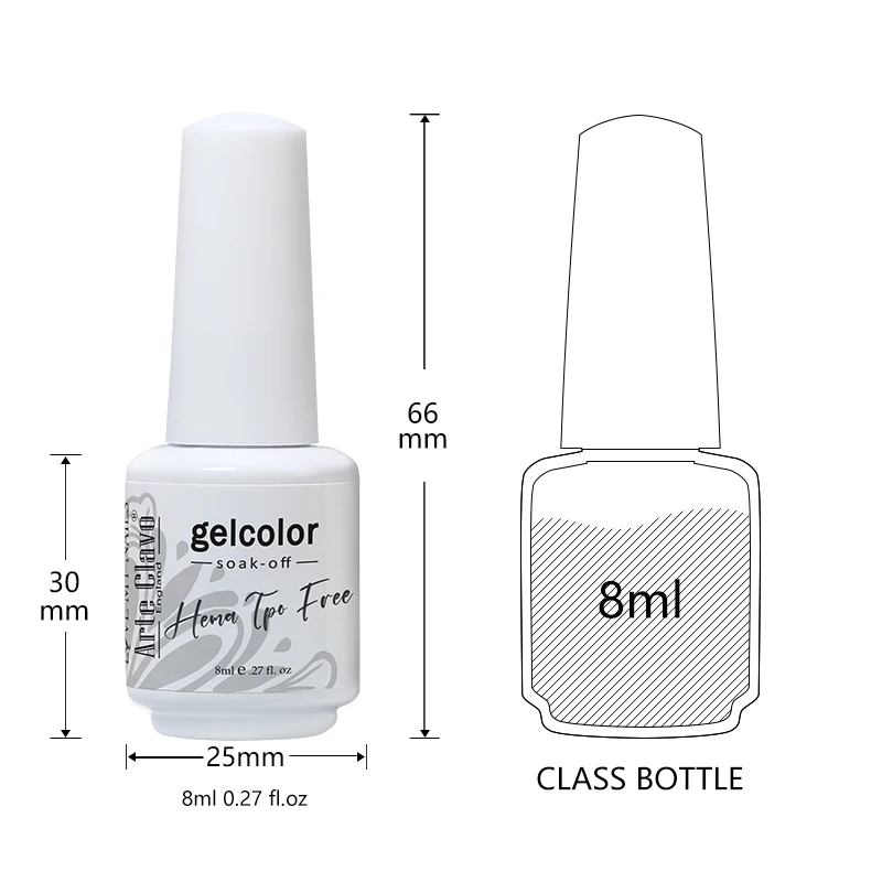 Arte Clavo 8ml Red Pink Color TPO-Free Nail Polish Gel Lak Soak Off Glitter Nails UV Hybrid Gel Lacquer Top Base Gel Varnishes